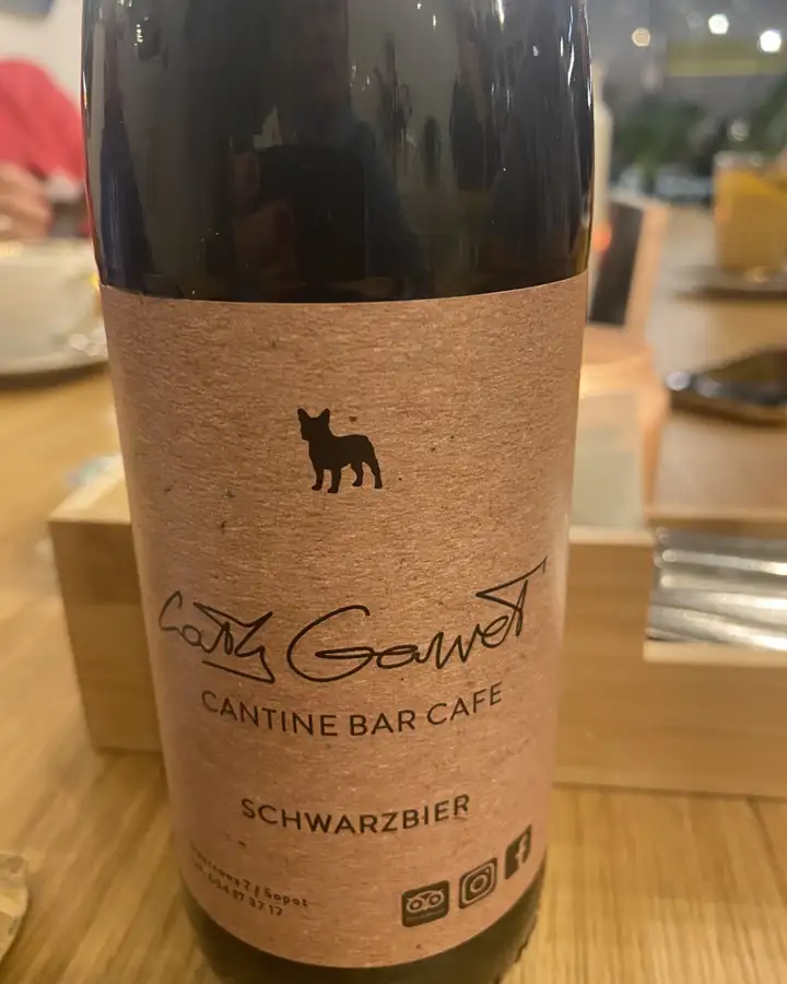A wine bottle with the Cały Gaweł label